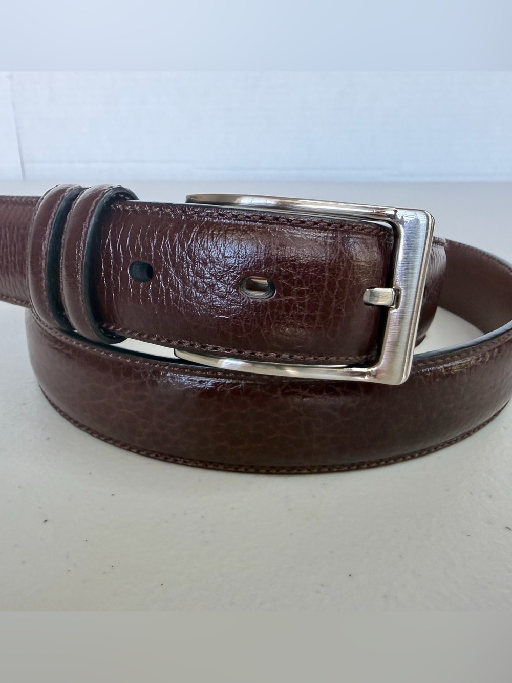 Roundtree & Yorke Full Grain Cowhide Leather Belt Brown Size 40/100